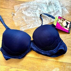 NWT Lily of France Sensational Lace Push Up Bra 34B